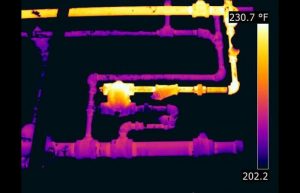 Steam trap thermal image 0 300x193 - Infrared image of a steam trap - Infrared Imaging Services LLC